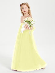 Glamorous Junior Bridesmaid Dresses Sequined Top Daffodil