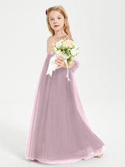 Glamorous Junior Bridesmaid Dresses Sequined Top Dusk