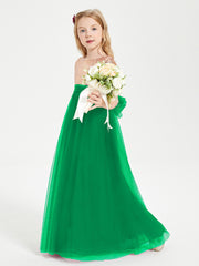 Glamorous Junior Bridesmaid Dresses Sequined Top Emerald