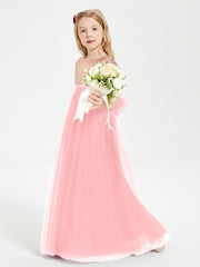 Glamorous Junior Bridesmaid Dresses Sequined Top Flamingo