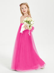 Glamorous Junior Bridesmaid Dresses Sequined Top Fuchsia