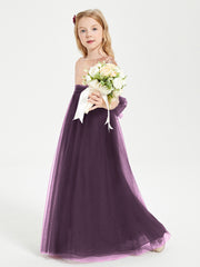 Glamorous Junior Bridesmaid Dresses Sequined Top Plum