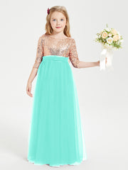 Glamorous Junior Bridesmaid Dresses Sequined Top Spa
