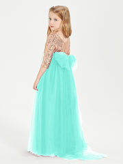 Glamorous Junior Bridesmaid Dresses Sequined Top Spa