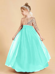 Glamorous Junior Bridesmaid Dresses Sequined Top Spa