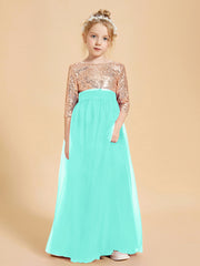 Glamorous Junior Bridesmaid Dresses Sequined Top Spa