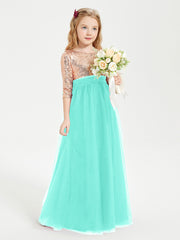 Glamorous Junior Bridesmaid Dresses Sequined Top Spa