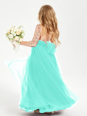 Glamorous Junior Bridesmaid Dresses Sequined Top Spa