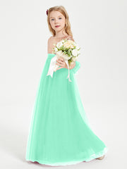 Glamorous Junior Bridesmaid Dresses Sequined Top Turquoise