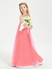 Glamorous Junior Bridesmaid Dresses Sequined Top Watermelon