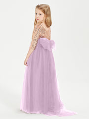 Glamorous Junior Bridesmaid Dresses Sequined Top Wisteria