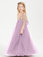 Glamorous Junior Bridesmaid Dresses Sequined Top Wisteria
