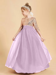 Glamorous Junior Bridesmaid Dresses Sequined Top Wisteria