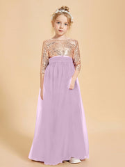 Glamorous Junior Bridesmaid Dresses Sequined Top Wisteria