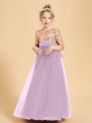 Glamorous Junior Bridesmaid Dresses Sequined Top Wisteria