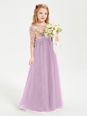 Glamorous Junior Bridesmaid Dresses Sequined Top Wisteria