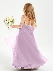 Glamorous Junior Bridesmaid Dresses Sequined Top Wisteria