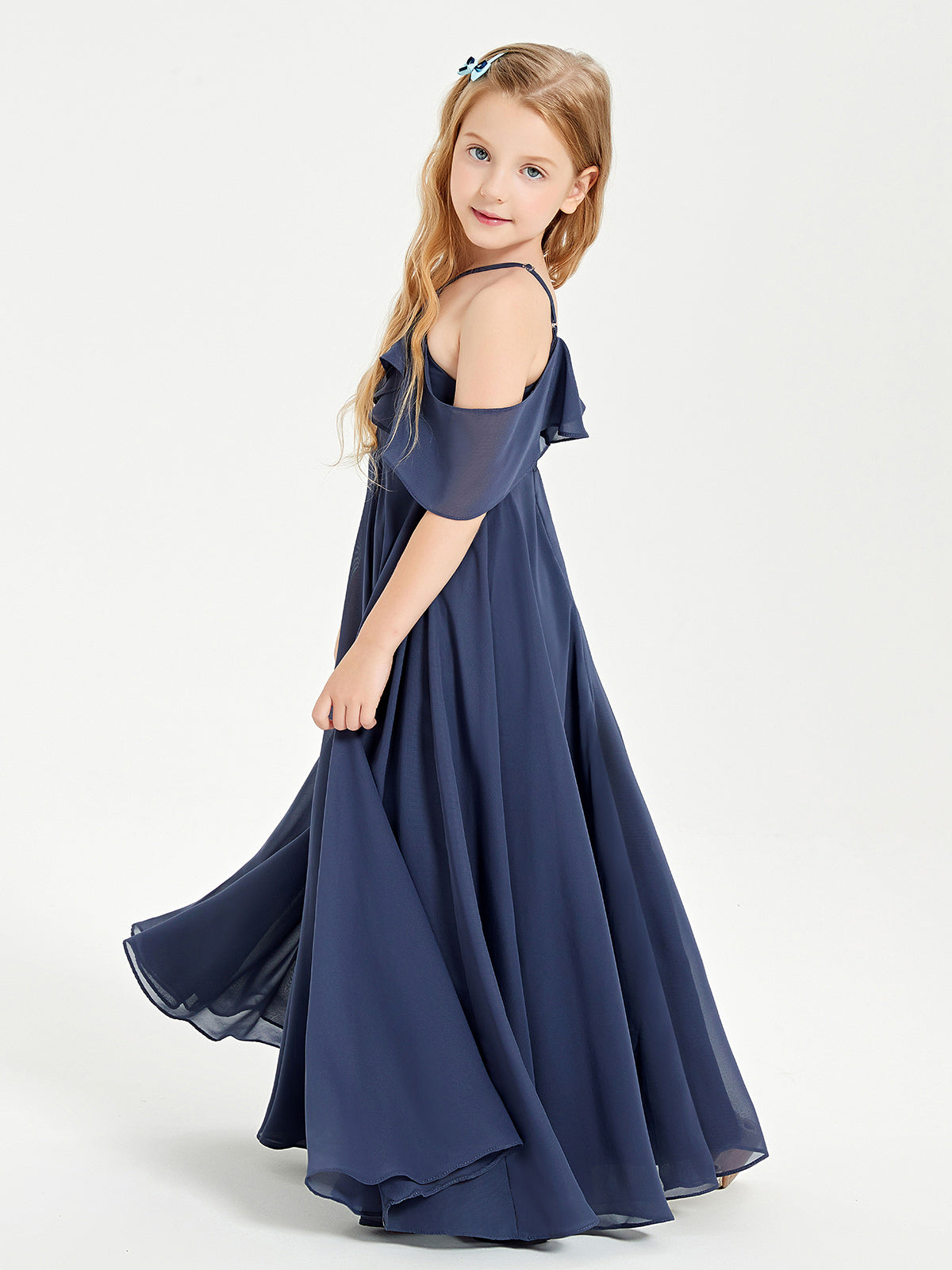 Cute Shoulder Straps Junior Bridesmaid Dresses Stormy