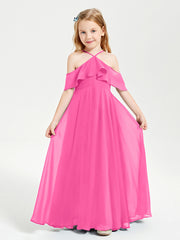 Off the Shoulder Long Junior Bridesmaid Dresses Azalea