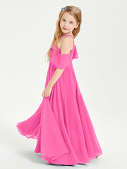 Off the Shoulder Long Junior Bridesmaid Dresses Azalea