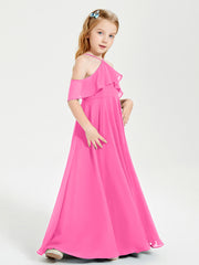 Off the Shoulder Long Junior Bridesmaid Dresses Azalea