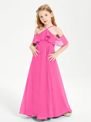 Off the Shoulder Long Junior Bridesmaid Dresses Azalea