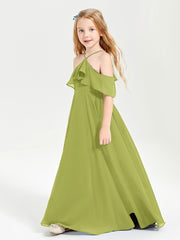 Off the Shoulder Long Junior Bridesmaid Dresses Clover