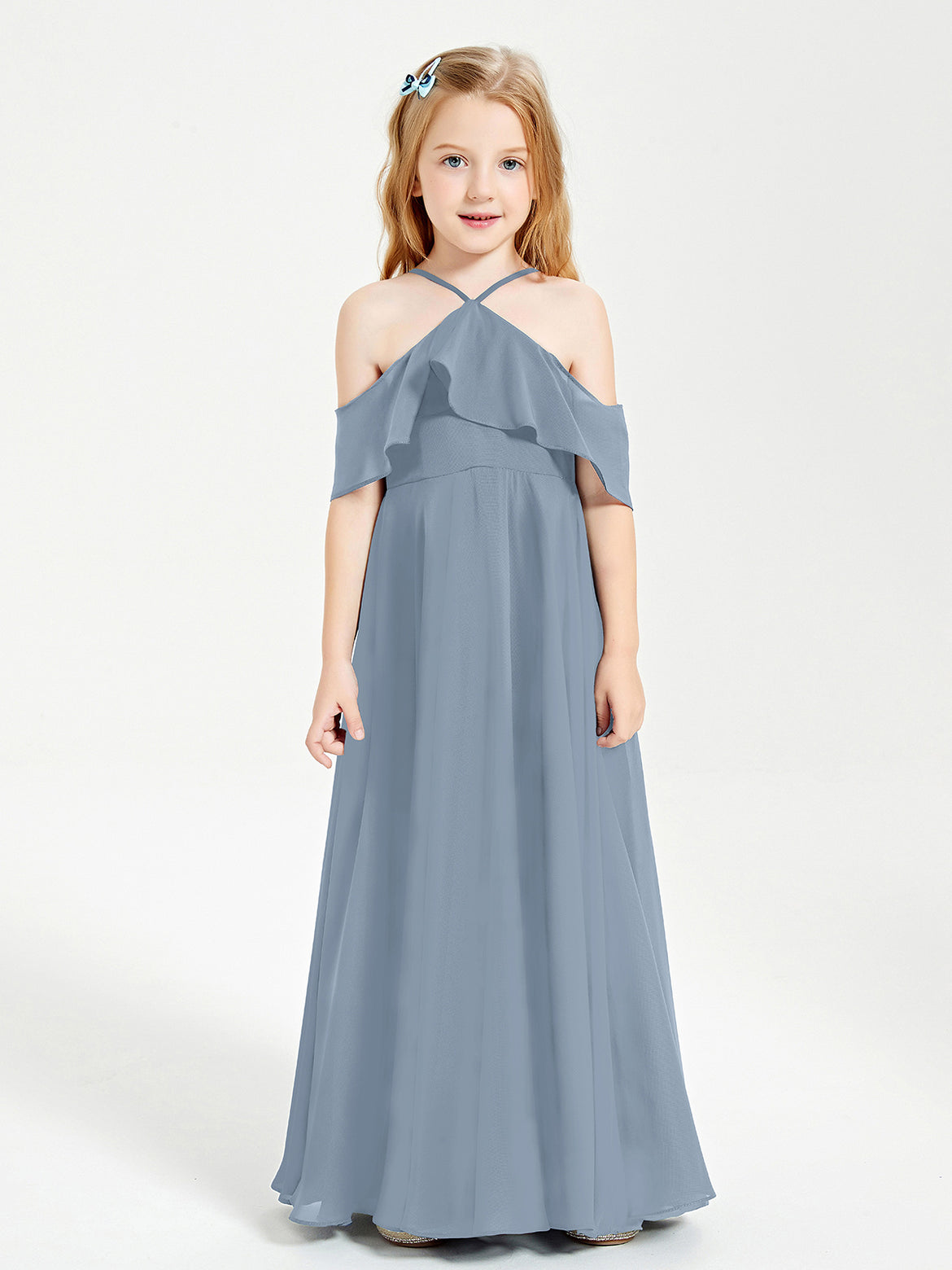Dusty Blue Junior Bridesmaid Dresses – BABARONI