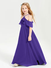 Off the Shoulder Long Junior Bridesmaid Dresses Regency