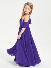 Off the Shoulder Long Junior Bridesmaid Dresses Regency