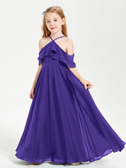 Off the Shoulder Long Junior Bridesmaid Dresses Regency