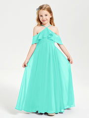 Off the Shoulder Long Junior Bridesmaid Dresses Spa