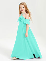 Off the Shoulder Long Junior Bridesmaid Dresses Spa
