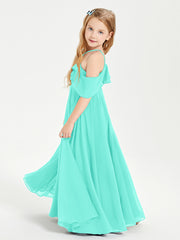 Off the Shoulder Long Junior Bridesmaid Dresses Spa