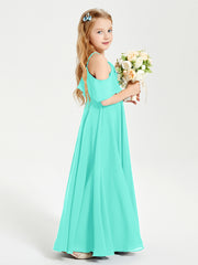 Off the Shoulder Long Junior Bridesmaid Dresses Spa