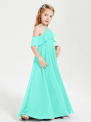Off the Shoulder Long Junior Bridesmaid Dresses Spa