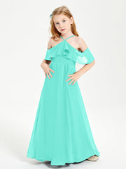 Off the Shoulder Long Junior Bridesmaid Dresses Spa