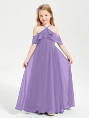 Off the Shoulder Long Junior Bridesmaid Dresses Tahiti