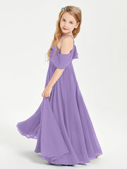 Off the Shoulder Long Junior Bridesmaid Dresses Tahiti