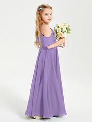 Off the Shoulder Long Junior Bridesmaid Dresses Tahiti