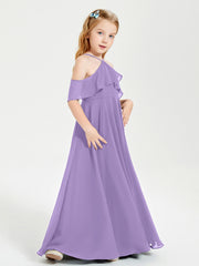 Off the Shoulder Long Junior Bridesmaid Dresses Tahiti