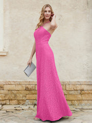 Halter Neck Sheath Lace Gown Azalea