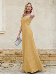 Halter Neck Sheath Lace Gown Gold Plus Size