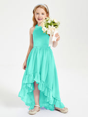 Boho Junior Bridesmaid Dresses Asymmetrical Cascading Skirt Spa