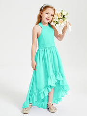 Boho Junior Bridesmaid Dresses Asymmetrical Cascading Skirt Spa