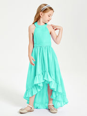Boho Junior Bridesmaid Dresses Asymmetrical Cascading Skirt Spa