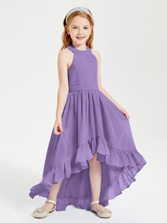 Boho Junior Bridesmaid Dresses Asymmetrical Cascading Skirt Tahiti