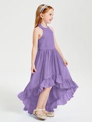 Boho Junior Bridesmaid Dresses Asymmetrical Cascading Skirt Tahiti