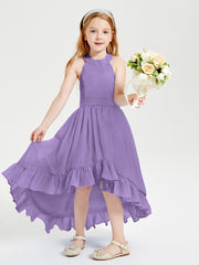 Boho Junior Bridesmaid Dresses Asymmetrical Cascading Skirt Tahiti