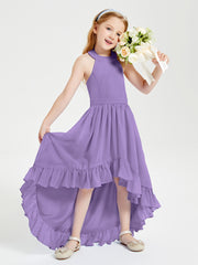 Boho Junior Bridesmaid Dresses Asymmetrical Cascading Skirt Tahiti